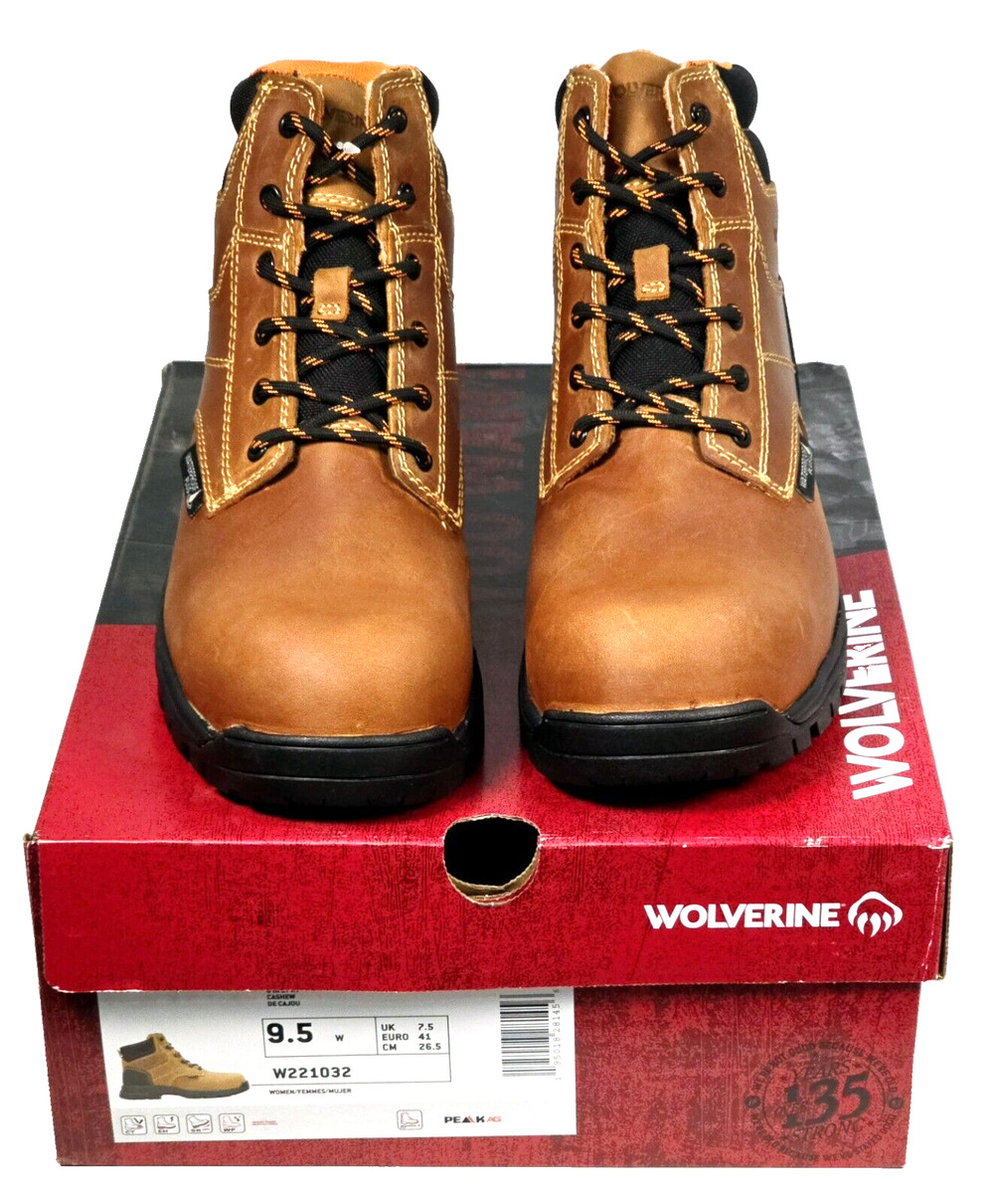 Wolverine PIPER Women's Size 9.5W Waterproof Composite Toe 6" Work Boots W221032